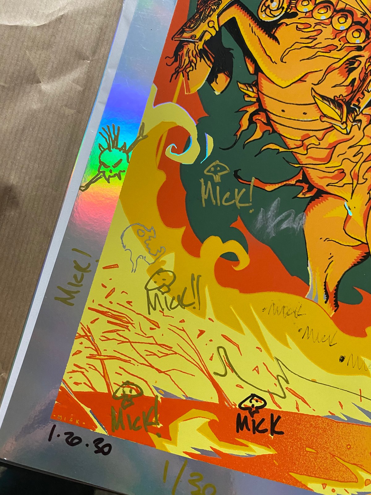 PEN TESTED/DOODLED METALLICA vs SLANE CASTLE FOIL. LAST OF THE